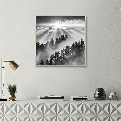 Mountain Sunrise Framed Canvas Wall Art