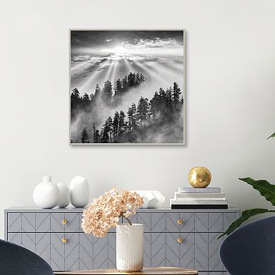 Mountain Sunrise Framed Canvas Wall Art