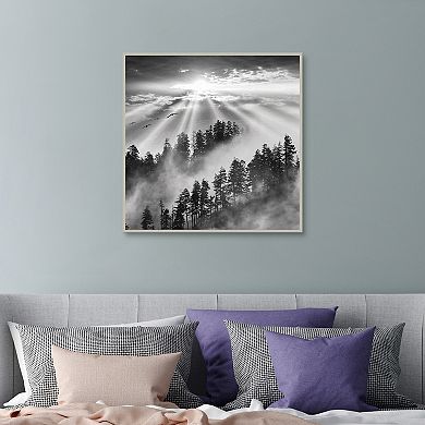 Mountain Sunrise Framed Canvas Wall Art