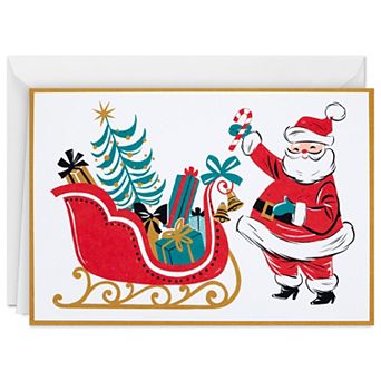 Hallmark Boxed Christmas Cards 16-Pack - Santa and Sleigh