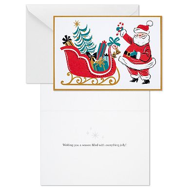Hallmark Boxed Christmas Cards 16-Pack - Santa and Sleigh