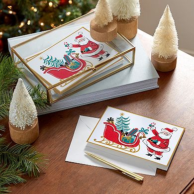Hallmark Boxed Christmas Cards 16-Pack - Santa and Sleigh