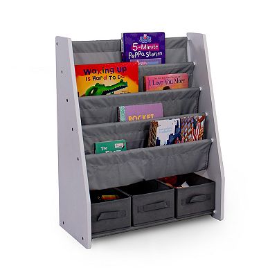 Humble Crew Kids Bookshelf & Fabric-Bin Organizer