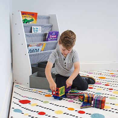 Humble Crew Kids Bookshelf & Fabric-Bin Organizer