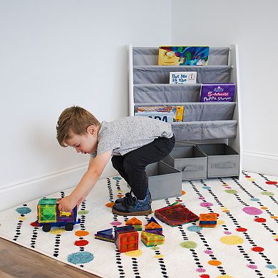 Humble Crew Kids Bookshelf & Fabric-Bin Organizer