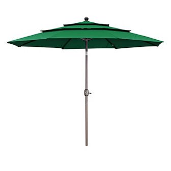 Aoodor 10ft 3 tier Patio Umbrella - Stylish Outdoor Market Umbrella  (No Base)