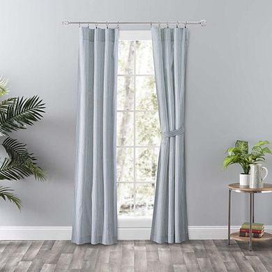 Curtain Plaza Classic Stripe Printed Stylish Tailored Panel Pair 3" Rod Pocket