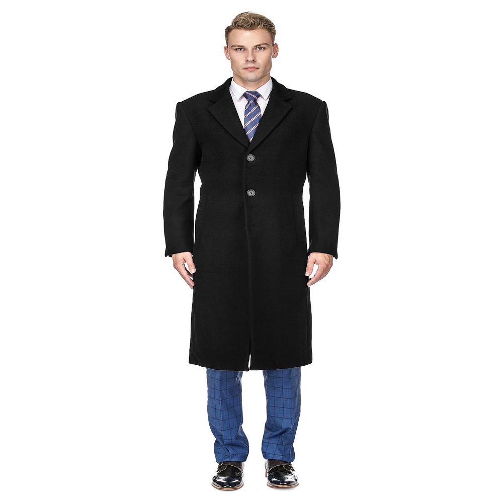 38 inch three button coat center-vent Ankle length Dress men's Overcoat main image 0