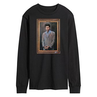 Men's Seinfeld Kramer Portrait Long Sleeve Graphic Tee