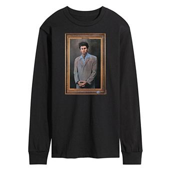 Men's Seinfeld Kramer Portrait Long Sleeve Graphic Tee