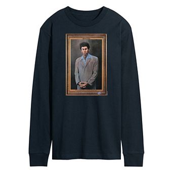 Men's Seinfeld Kramer Portrait Long Sleeve Graphic Tee