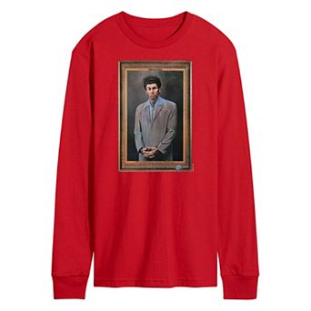 Men's Seinfeld Kramer Portrait Long Sleeve Graphic Tee