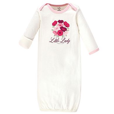 Baby Girl Organic Cotton Long-Sleeve Gowns 3pk