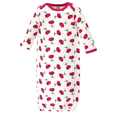 Baby Girl Organic Cotton Long-Sleeve Gowns 3pk