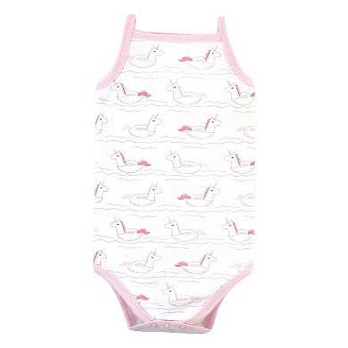 Infant Girl Cotton Sleeveless Bodysuits 5pk