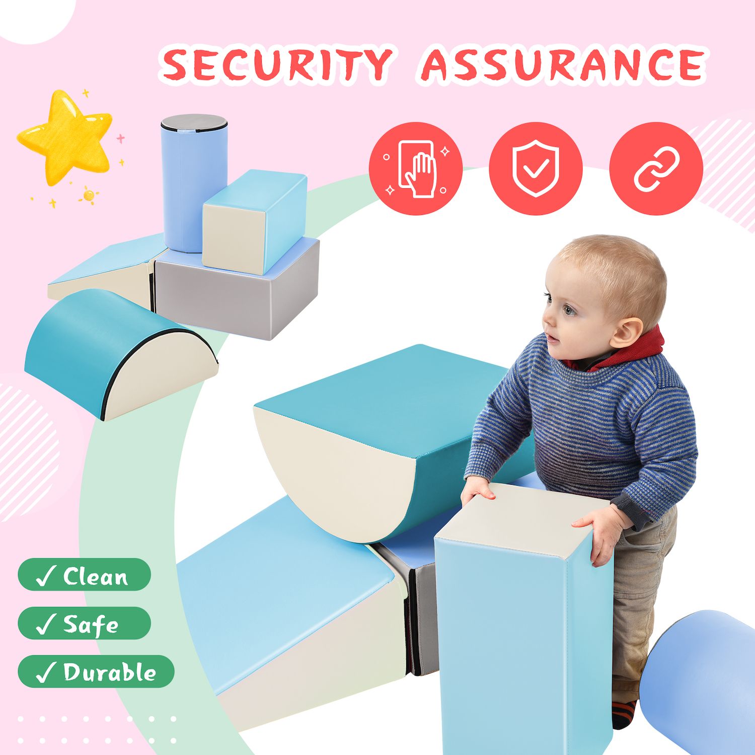 SweHouse Playhouse For Kids Indoor, Kids Play Tent, Toys For Boys And Girls Children Clubhouse Tent With Roll Up Door And Windows