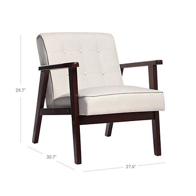 Hivvago Mid-century Leisure Chair Light Gray