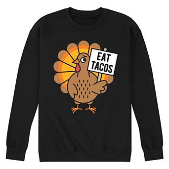 Men's Eat Tacos Turkey Fleece Sweatshirt