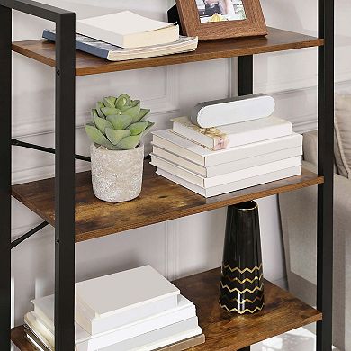 Hivvago Industrial Ladder Shelf Bookcase