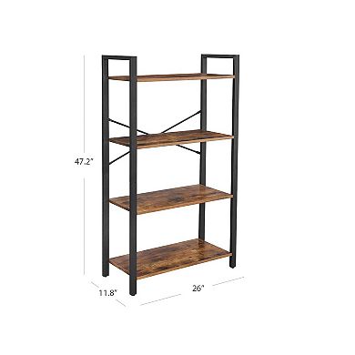 Hivvago Industrial Ladder Shelf Bookcase