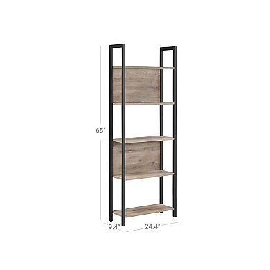 Hivvago Steel Frame 5-tier Bookshelf
