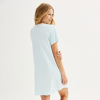 Women's Sonoma Goods For Life Long Knit Short Sleeve Sleep Shirt