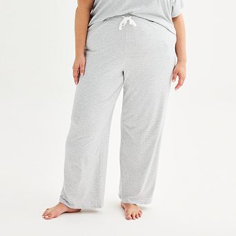 Plus Size Sonoma Goods For Life® Cotton Modal Open Hem Sleep Pants