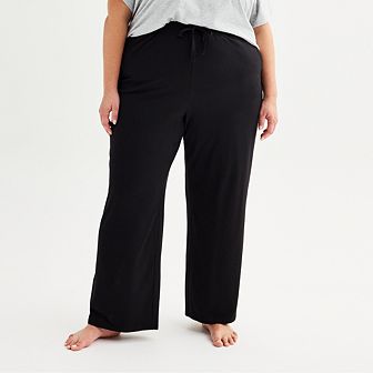 Plus Size Sonoma Goods For Life® Cotton Modal Open Hem Sleep Pants