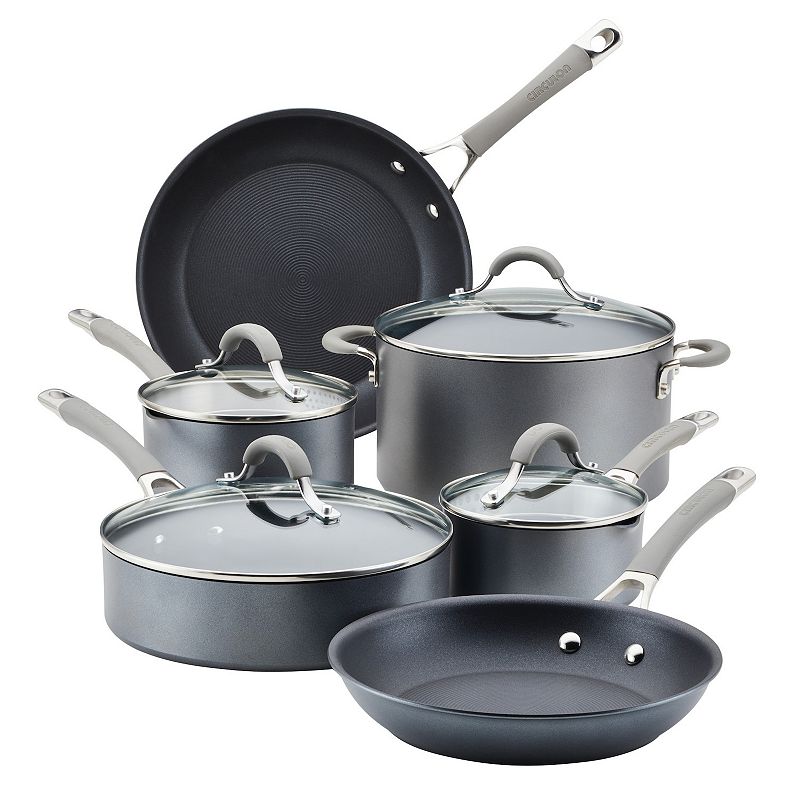 UPC 051153847615 product image for Circulon Elementum 10-pc. Hard-Anodized Nonstick Cookware Set, Silver | upcitemdb.com