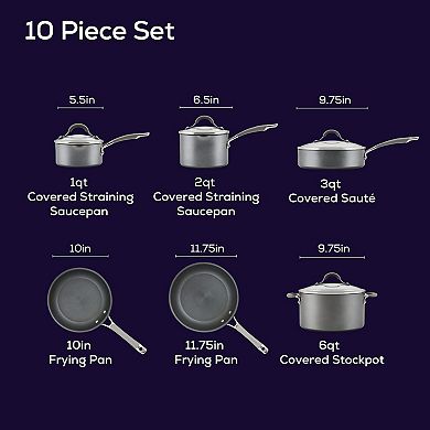 Circulon Elementum 10-pc. Hard-Anodized Nonstick Cookware Set