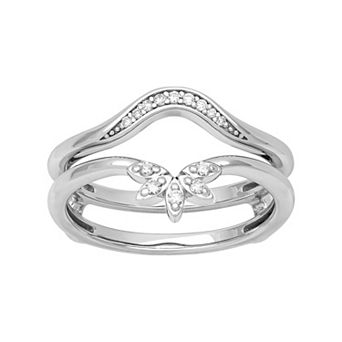 Love Always 10k White Gold Diamond Accent Enhancer Ring