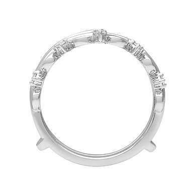 Love Always 10k White Gold 1/6 Carat T.W. Diamond Enhancer Ring