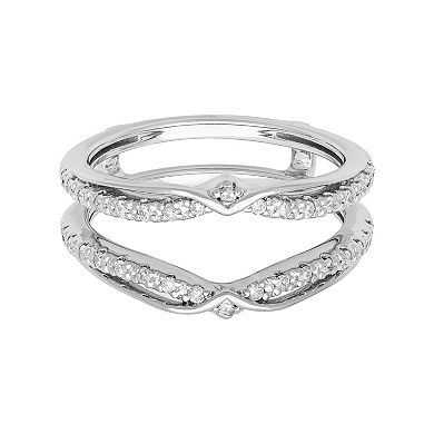 Love Always 10k White Gold 1/6 Carat T.W. Diamond Enhancer Ring