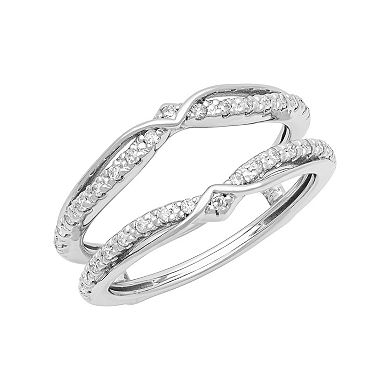 Love Always 10k White Gold 1/6 Carat T.W. Diamond Enhancer Ring