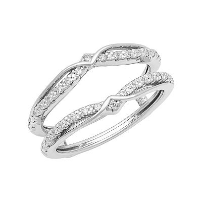 Love Always 10k White Gold 1 6 Carat T.W. Diamond Enhancer Ring