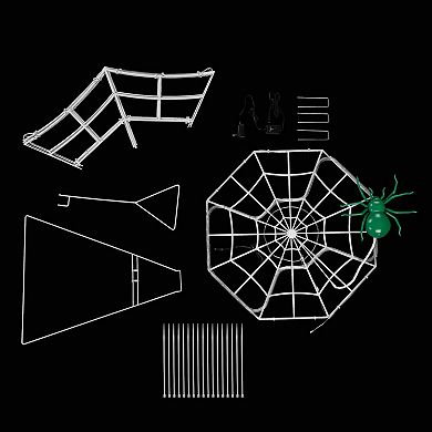 Mr. Halloween 4-ft. Outdoor Animated Spider Web Decor