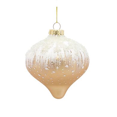 Melrose 6-pc. Gold Beaded Glass Ornament Set