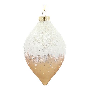Melrose 6-pc. Gold Beaded Glass Ornament Set