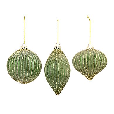 Melrose 6-pc. Ribbed Glass Ornament Set