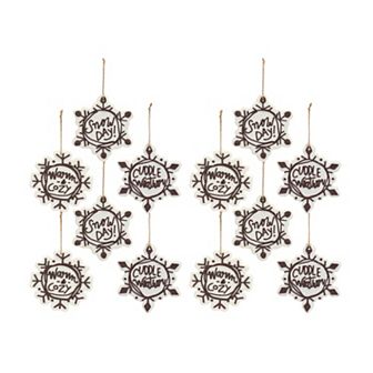 Melrose 12 pc Snowflake Cookie Ornament Set