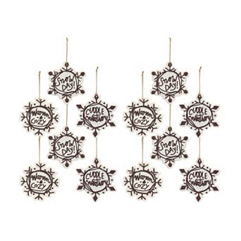 Melrose 12 pc Snowflake Cookie Ornament Set