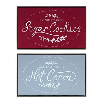 Melrose Sugar Cookies & Cocoa Signs Wall Art Set