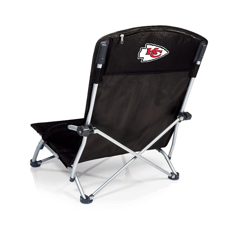 Kansas City Chiefs Tranquility Beach Chair with Carry Bag, Black