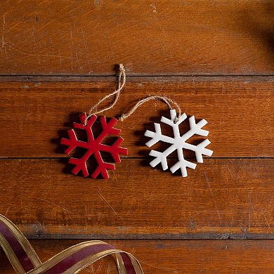 Melrose 12-pc. Wooden Snowflake Ornament Set