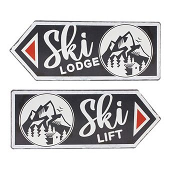 Melrose 6 pc Ski Lift Lodge Sign Set