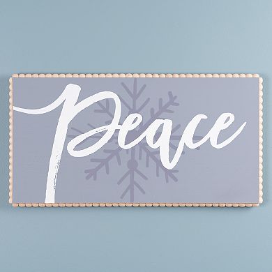 Melrose "Peace" Snowflake Sign