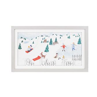 Melrose Winter Scene "Oh What Fun" Wall Art