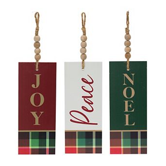 Melrose Sentiment Tag Ornament 12 pc Set