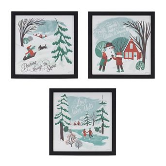 Melrose 3 pc Winter Scenes Wall Art Set