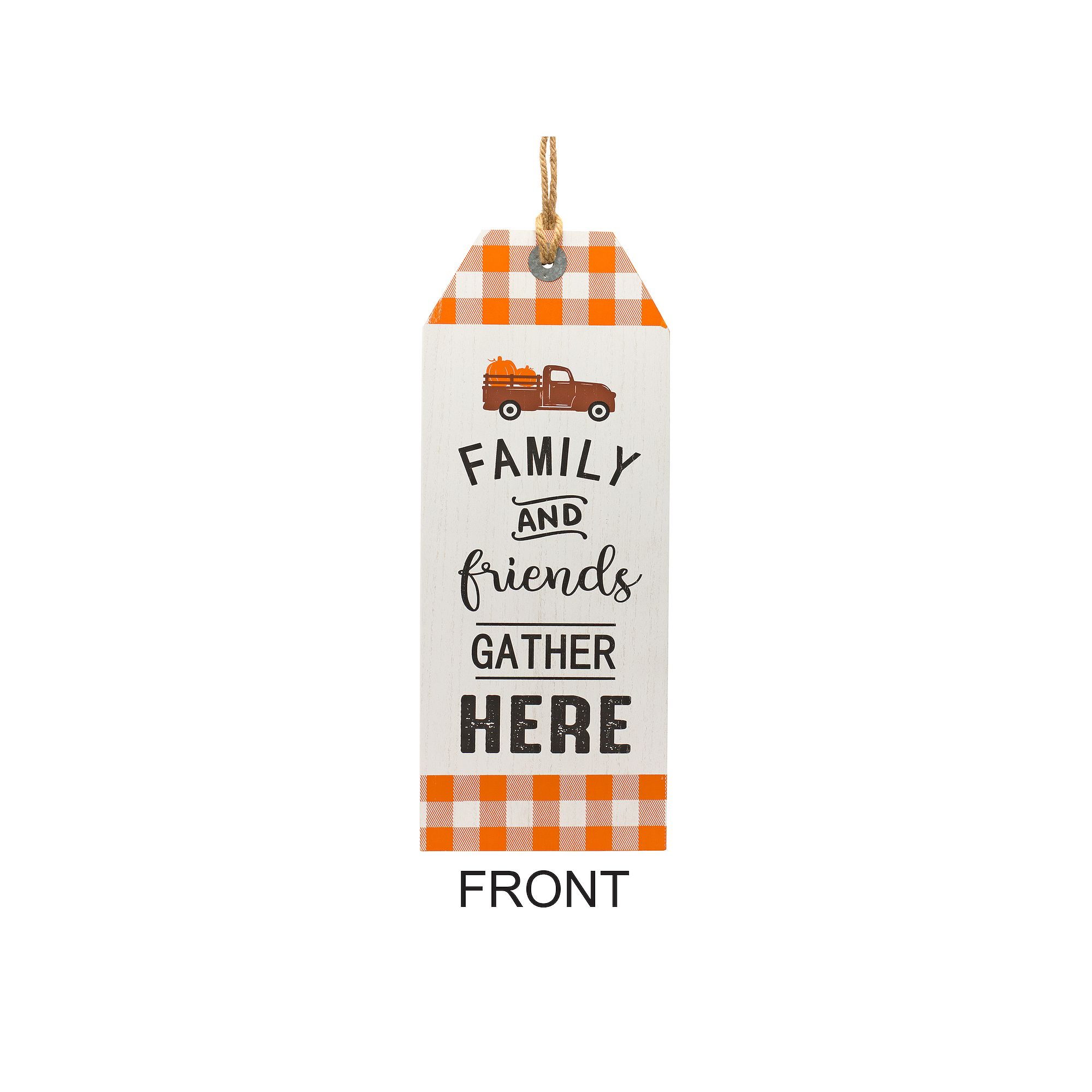 Melrose Reversible Holiday Tag Decor, White